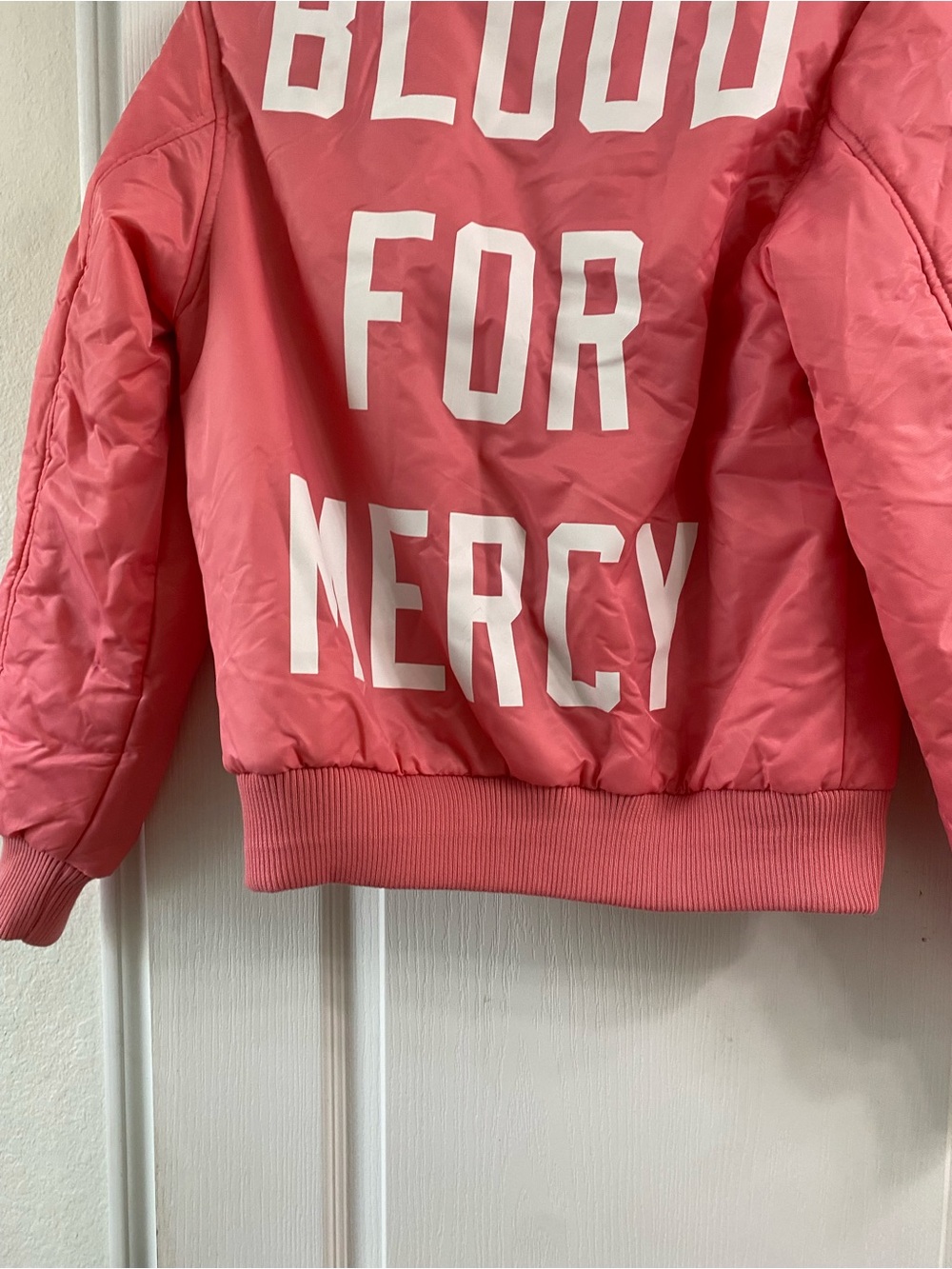 Daily Paper Blood For Mercy Y2K Bomber Jacket Rare Pink Limited Edition Size XS - Picture 10 of 14